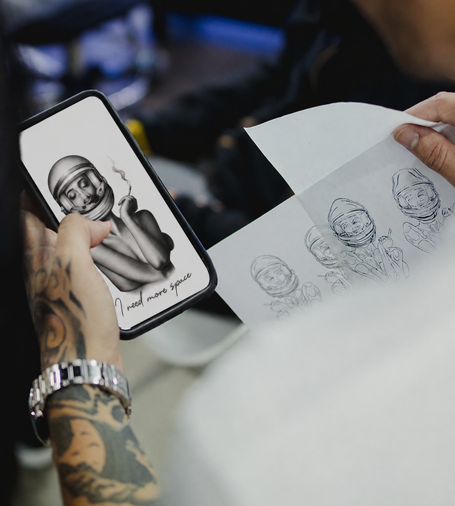 Custom tattoo design at Circa Tattoo Barcelona